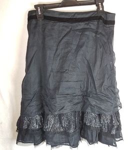 Free People full skirt, layered texture in black a